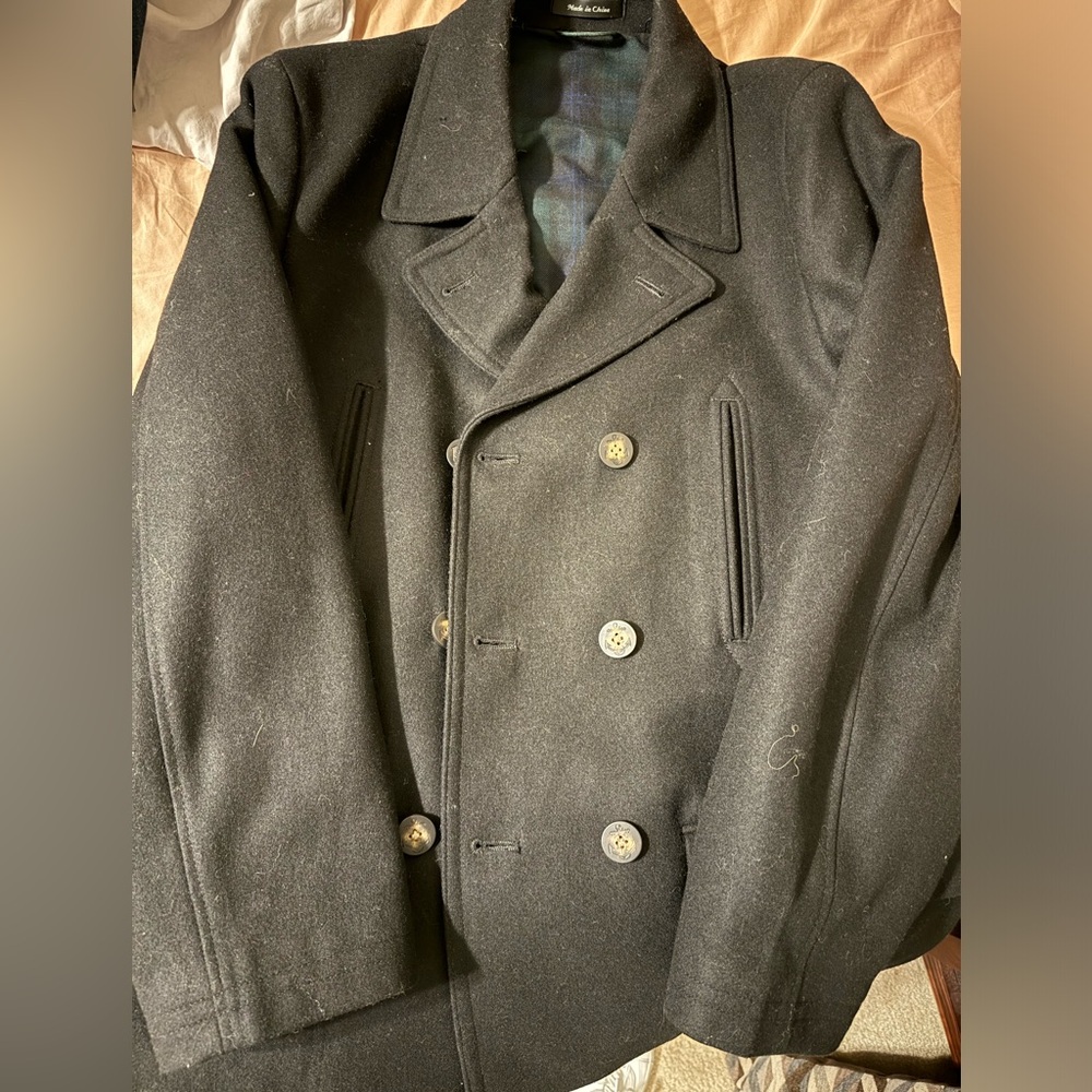 Ralph Lauren pea coat, black, size M